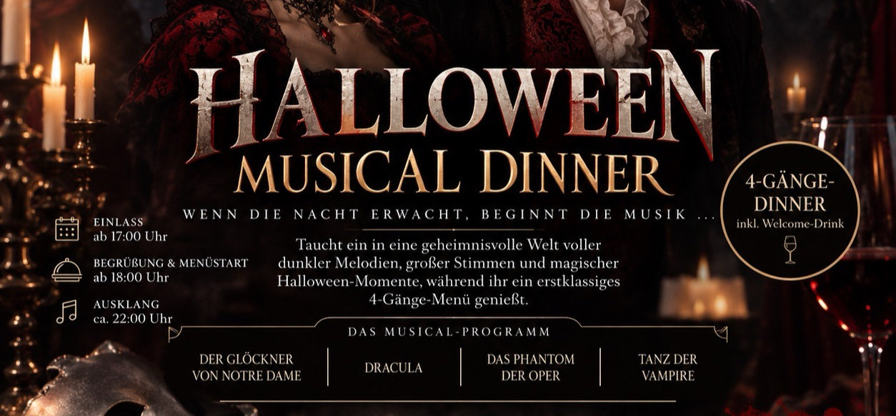 Halloween Musical Dinner im Grillcenter Graz-Seiersberg