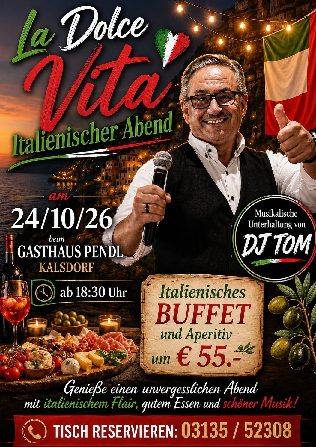 La Dolce Vita – Italienischer Abend im Gasthof Pendl