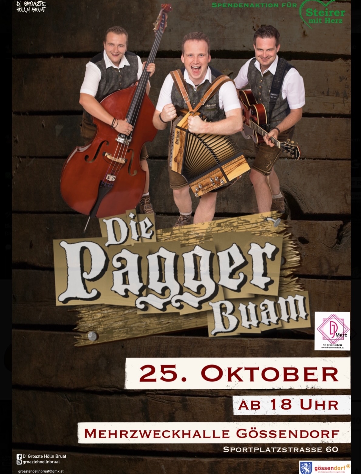 Party mit den Pagger Buam in Gössendorf – Stimmung garantiert!